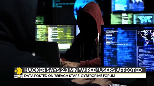 Data posted on 'Breach stars' cybercrime forum; hacker says 2.3 million 'wired' users affected Threat to leak data from 40 million more users Molly Gambhir has more | WION