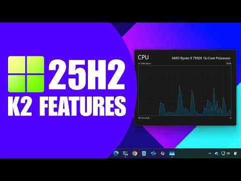 Windows 11 25H2: I Enabled New June 2026 "K2" Features + Low Latency Profile (KB5089573)