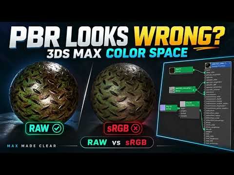 3ds Max PBR Color Space Explained | sRGB vs Raw in Arnold
