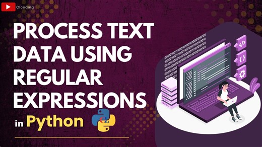 Python Coding on Instagram: "Process Text Data Using Regular Expressions"