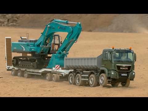 SCALEART RC MODEL TRUCKS MAN, AROCS, RC DOZER LESU 636 LIEBHERR, RC EXCAVATOR KABOLITE K350!!