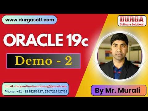 ORACLE 19c tutorials || Demo - 2 || by Mr. Murali On 03-04-2026 @10AM (IST)