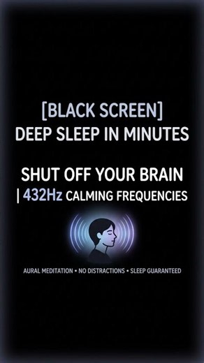BLACK SCREEN 🌑 Deep Sleep in Minutes | Shut Off Your Brain | 432 Hz Calming Frequencies