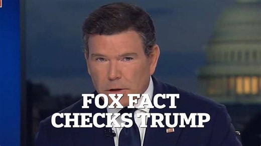 Fox host Bret Baier fact checks Trump inflation statistic on air