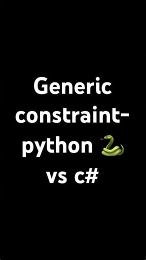 Generic constraint - python vs c#