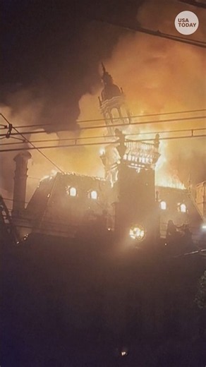 Historic Limoges city hall collapses as protests sweep France