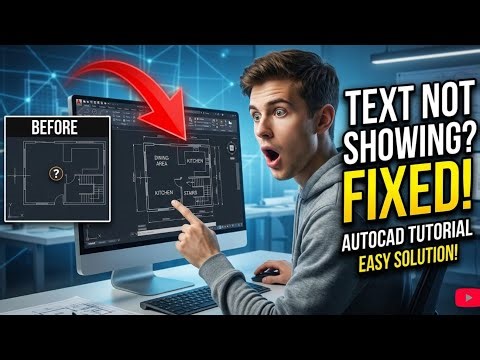AutoCAD Text Not Showing Problem Fix in 1 Minute | Easy Solution#autocad #tips 