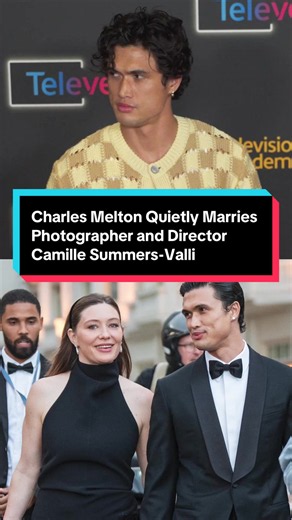 #CharlesMelton is married! 💍 In a new interview with PEOPLE, the actor referred to his longtime partner #CamilleSummersValli as his wife. Tap the link in bio for all the details.