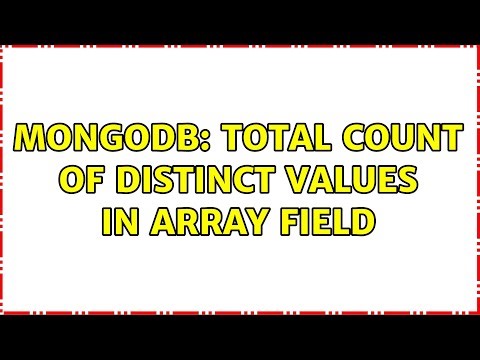 MongoDB: Total count of distinct values in array field