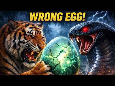 Mystery Egg: Tiger vs Giant Snake 🐍🔥