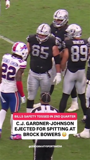 C.J. Gardner-Johnson EJECTED for spitting 😳 #NFL #Bills #Raiders
