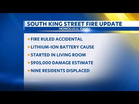 Lithium battery fire displaces nine, causes $905K in damage on S. King St.