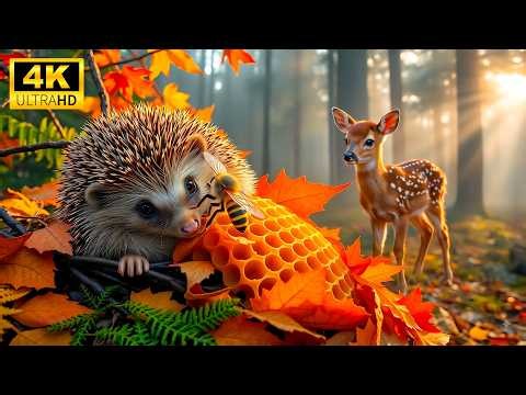 Baby Animals’ Magical Autumn Adventure 🍂 | Adorable Wildlife Moments in 4K