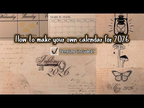 Make Your Own 2026 Calendar at Home (template included) 📆