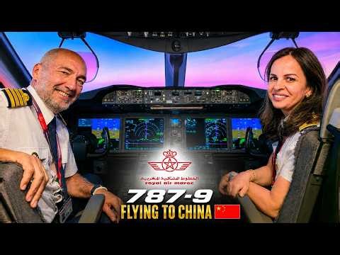 Departing Casablanca in Boeing 787-9 Cockpit of RAM