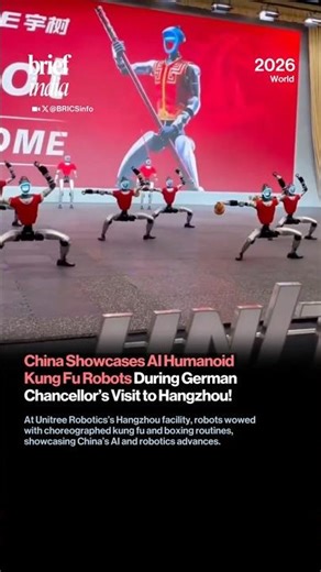 China Showcases AI Humanoid Robots During German Chancellor’s Visit.