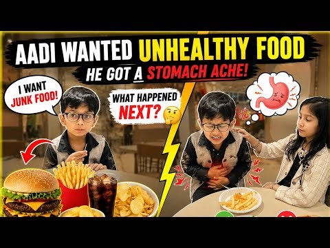 Healthy Food vs Junk Food 🍕🥗 | Aadi Learned a Lesson!”