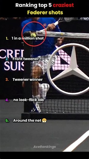 Ranking top 5 craziest Federer shots