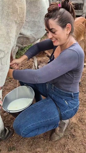 Hand Milking a Cow 🐄 Fresh Farm Milk | Satisfying Rural Life ASMR #villagelife #farming