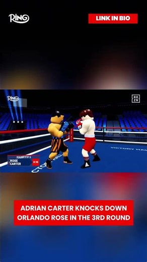 Carter KDs Rose 3rd Round! 🥊 #theringpf #boxing #boxingchampion #prizefighterroblox #roblox