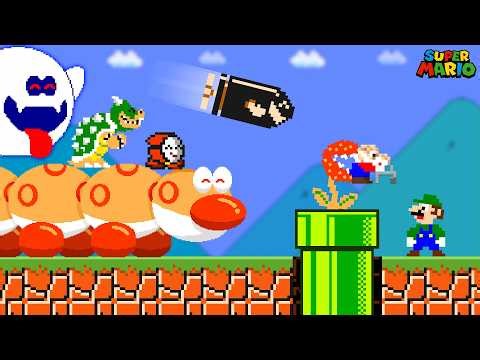 Super Mario Bros., But What If Old Mario Gets Help from All Enemies?