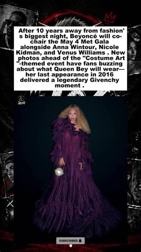 Beyoncé Stuns in New Pics Ahead of Met Gala Return as Co-Chair After 10 Years.