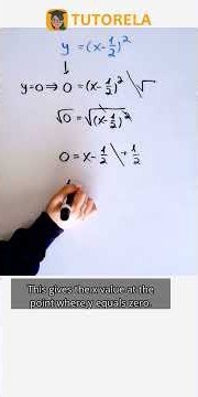 X-Intercept in Quadratic Equation: Solve (x-1/2)²=0 #Math #ParabolaFamilies