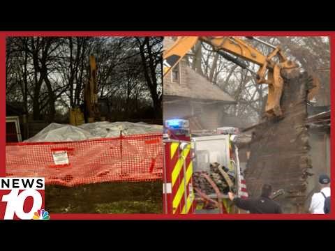 Lake Avenue house demolished after explosion investigation continues