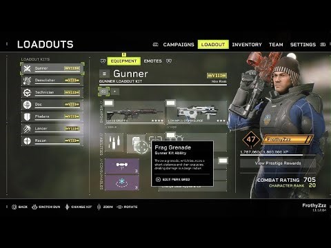 Aliens: Fireteam Elite Gunner End Game Build