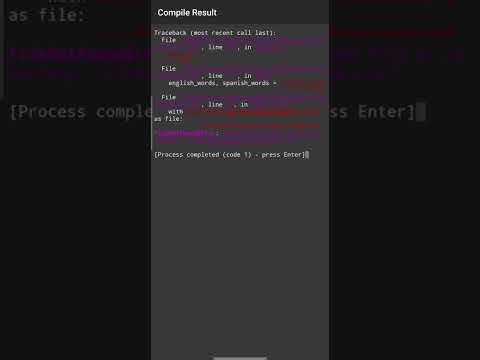 Vocabulary Matching Game | Python Project. 💡 Note: I encountered a FileNotFoundError...