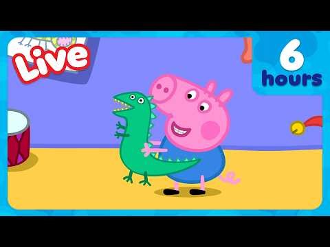 🔴 LIVE: FULL EPISODES George's Adventures! 🐷🦖 Peppa Pig | 12 HOURS OF HD CARTOONS