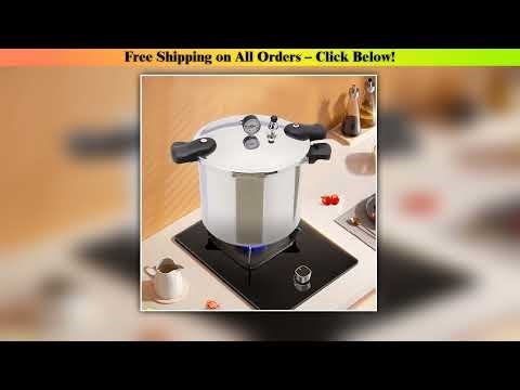 23 Quart Pressure Canner and Cooker with Pressure Gauge 13PSI 90KPA Explosion Proof Safety Valve