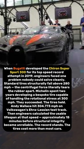 Bugatti Built a Car That Hit 300 mph. The Tires Lasted 15 Minutes