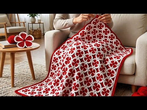 Easy Crochet Flower Tablecloth / Blanket Pattern (Beginner Friendly) #lifestyle #crochet