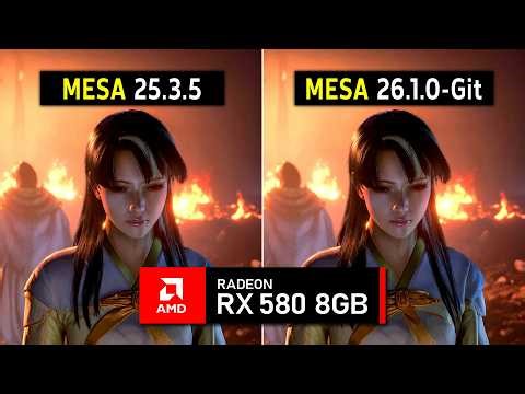 Mesa 25.3.5 vs 26.1.0-Git - RX 580 (Test in 11 Games)
