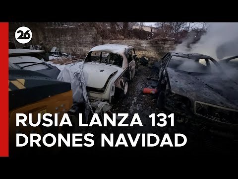 🇷🇺🇺🇦 UCRANIA | Rusia lanza una ofensiva de 131 drones en Navidad: Kiev logra abatir 106