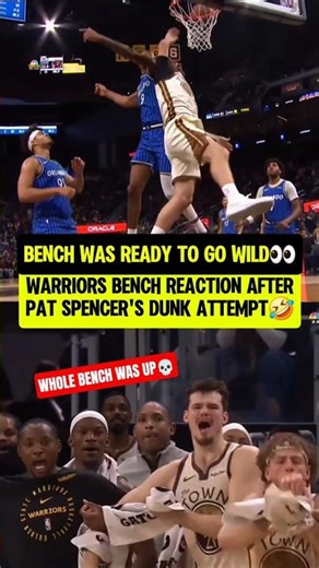 Warriors bench was about to go CRAZY😭