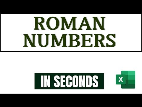 How to add Roman Numbers in Excel