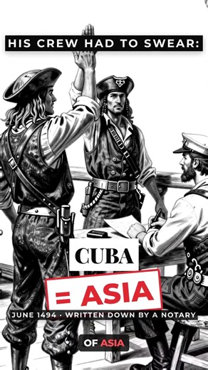 The man who sailed to America died insisting it was Asia 🌍 #shorts #history #columbus