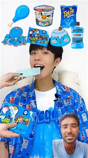 I Only Ate BLUE Food For 24 Hours! 💙 Would you try this? #shorts
