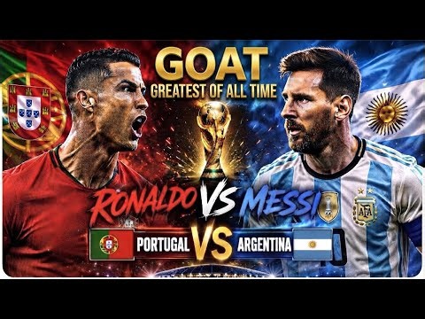 GOAT GRATEST OF ALL TIME🐐🥇🔴RONALDO VS MESSI🔵❔#football