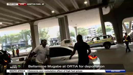 🔴Bellarmine Chatunga Mugabe now at OR Tambo International Airport in Johannesburg, South Africa, being currently deported to Harare, Zimbabwe, after being fined R600 000 for the shooting incident involving gardener Sipho Mahlangu his Sandhurst luxury home in February.His cousin Tobias Tamirepi Matonhodze will serve three years in prison for attempted murder, defeating the ends of justice and illegal immigration.