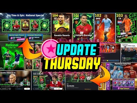 eFootball 2026 New Update! Free Epic 😍 New Treasure Link, Thursday Potw & Free Coins Campaign
