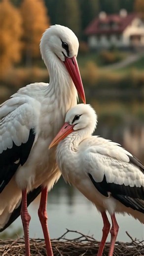 🕊️ Beautiful Stork Family Nest | Heartwarming Wildlife Moments | 4K Nature Documentary #Stork #Birds