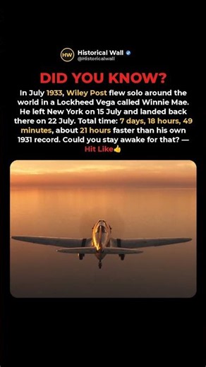 He Flew Alone Around The World In Under 8 Days ✈️🌍