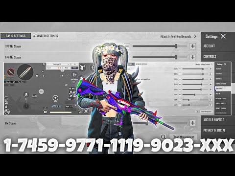 New Update 4.3⚡Best Sensitivity code + Control Settings Pubg Mobile /Bgmi Sensitivity 2026