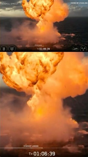 SpaceX Starship Booster Lands in Fiery Ocean Crash