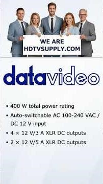 Datavideo PD-2A 1RU 19" Rack Power Distribution Center