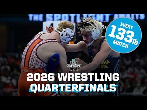 All four 133 lb matches - 2026 NCAA wrestling quarterfinals