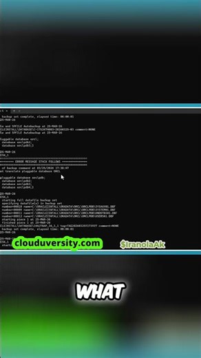 Fixing ORCL Database Errors: A Simple Solution #shorts